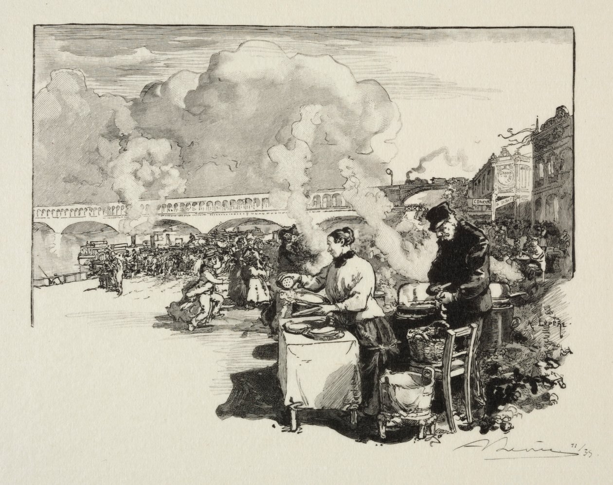 Debarcadère des bateaux-omnibus da Auguste Louis Lepère