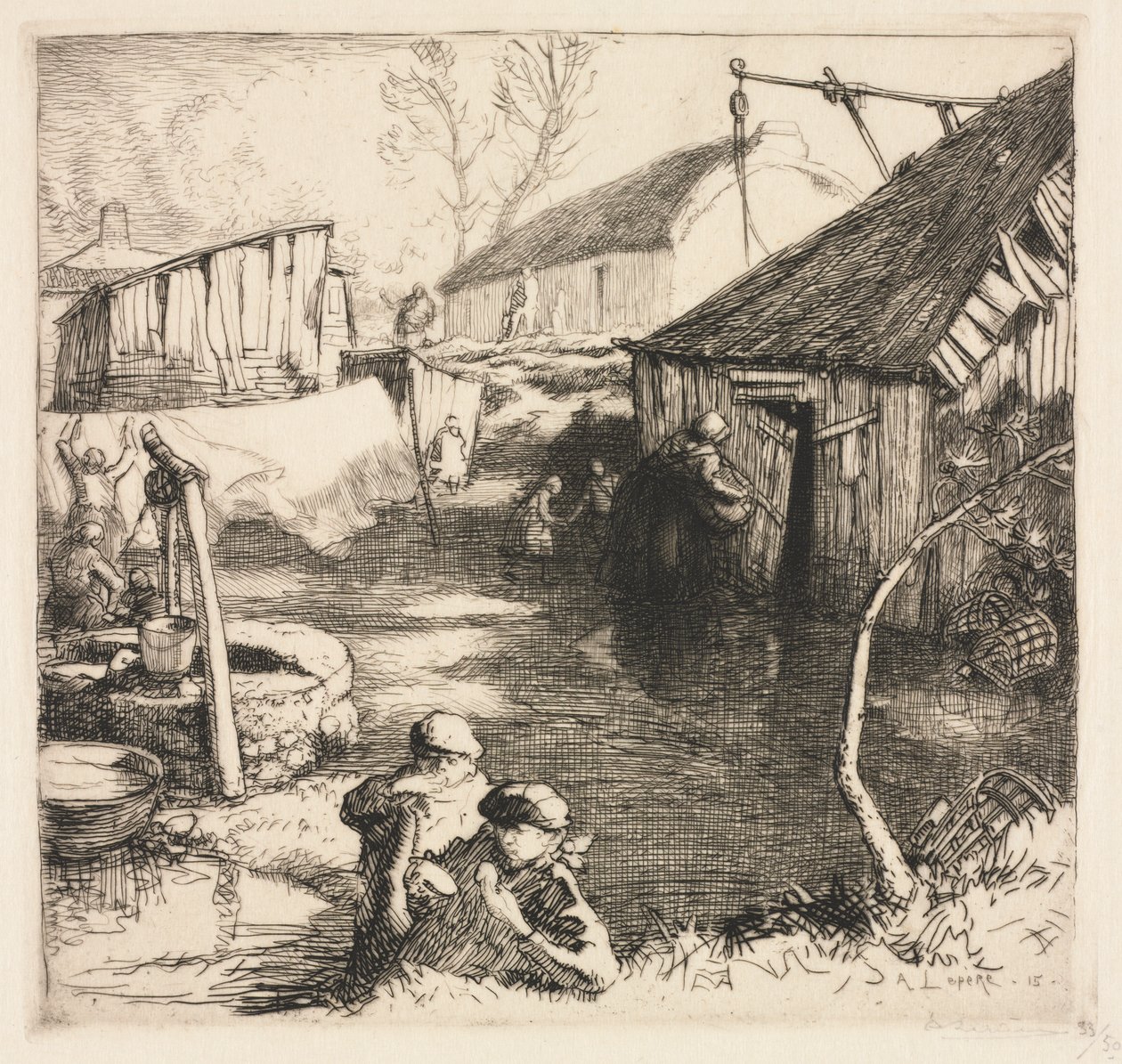 Quartieri dei pescatori (Saint-Jean-de-Monts) da Auguste Louis Lepère