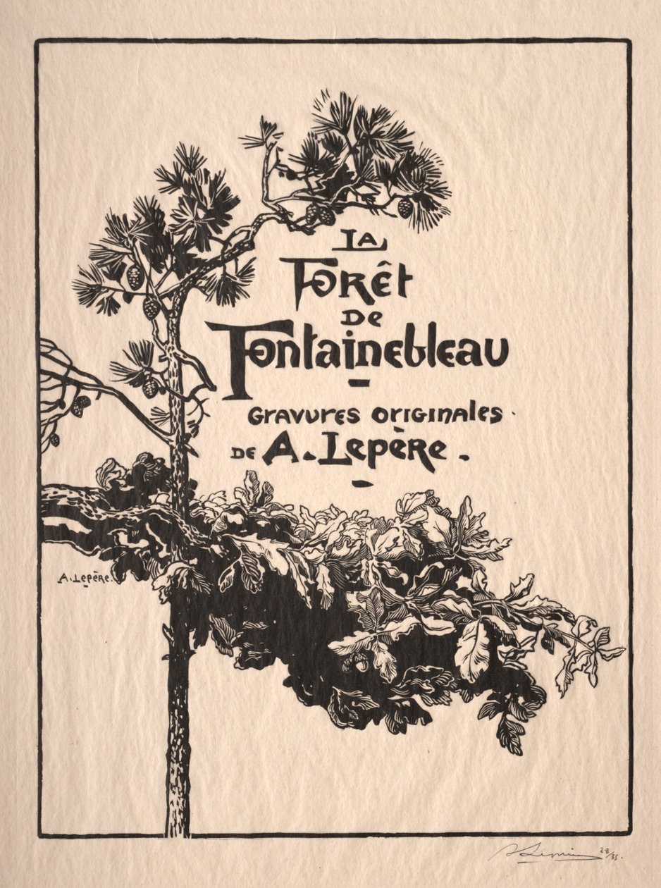 Fontainebleau: Frontespizio
 da Auguste Louis Lepère