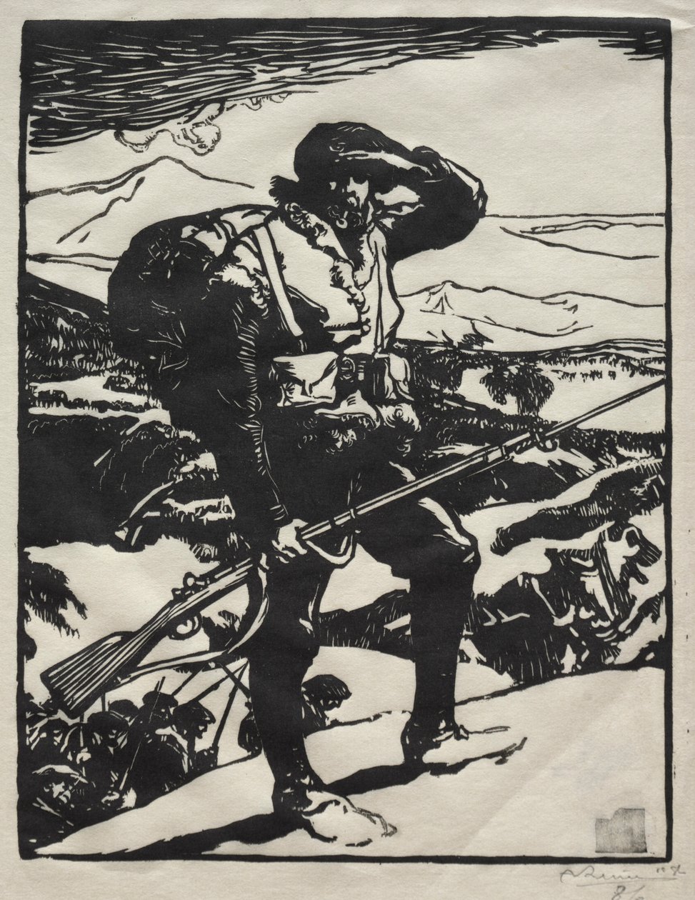 Histoire de la Guerre: Chaseur Alpin da Auguste Louis Lepère