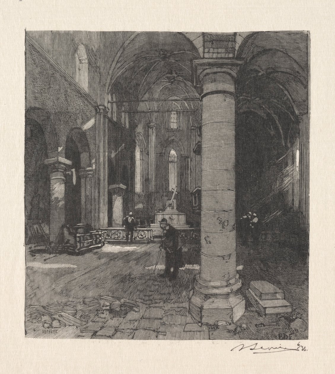 Interno della chiesa da Auguste Louis Lepère