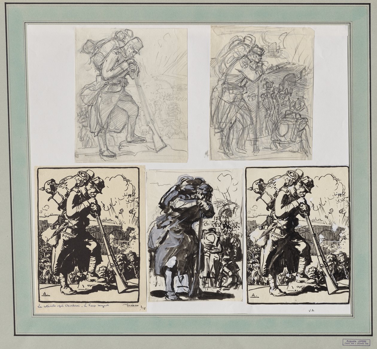 La ritirata dopo Charleroi... da Auguste Louis Lepère