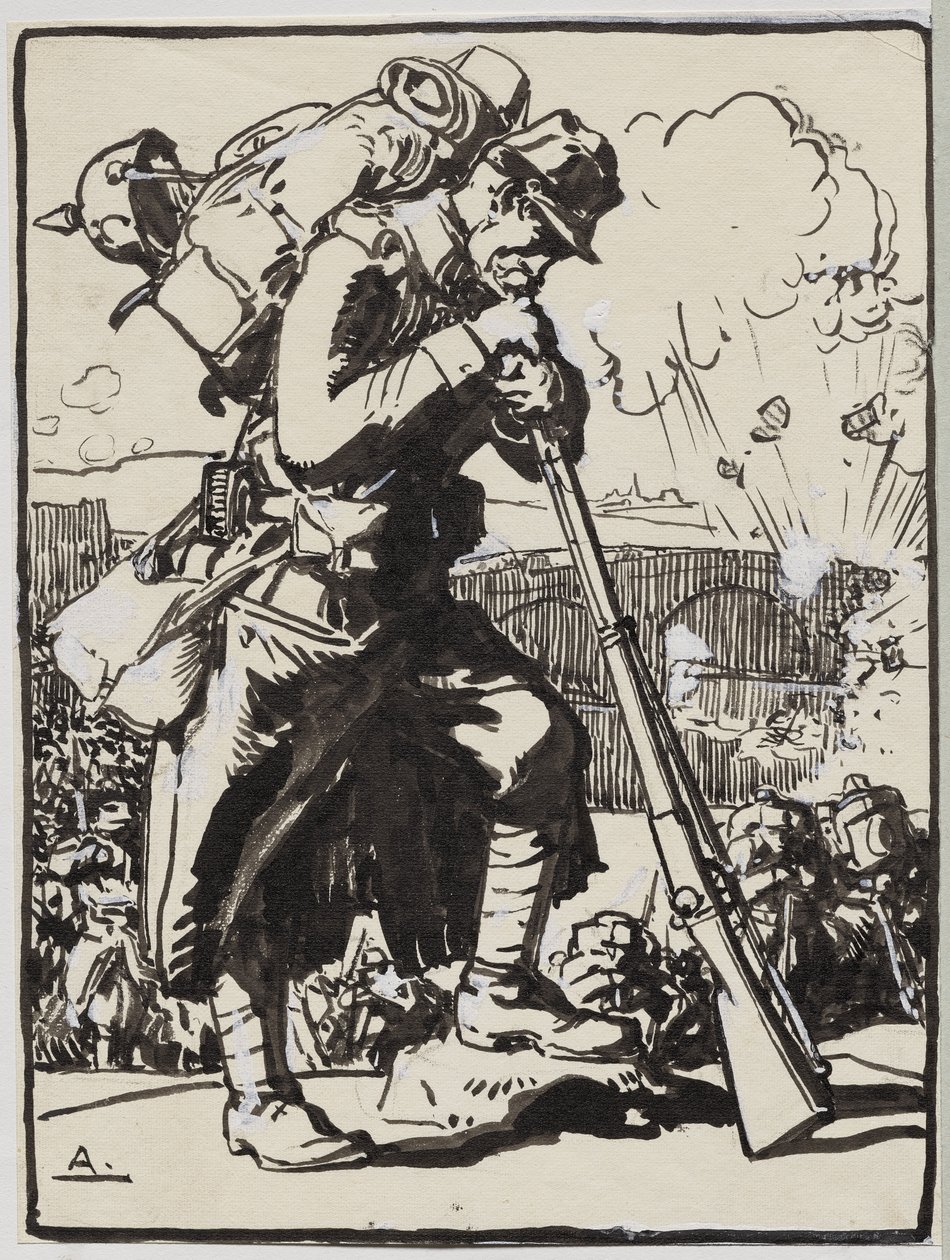 La ritirata dopo Charleroi da Auguste Louis Lepère