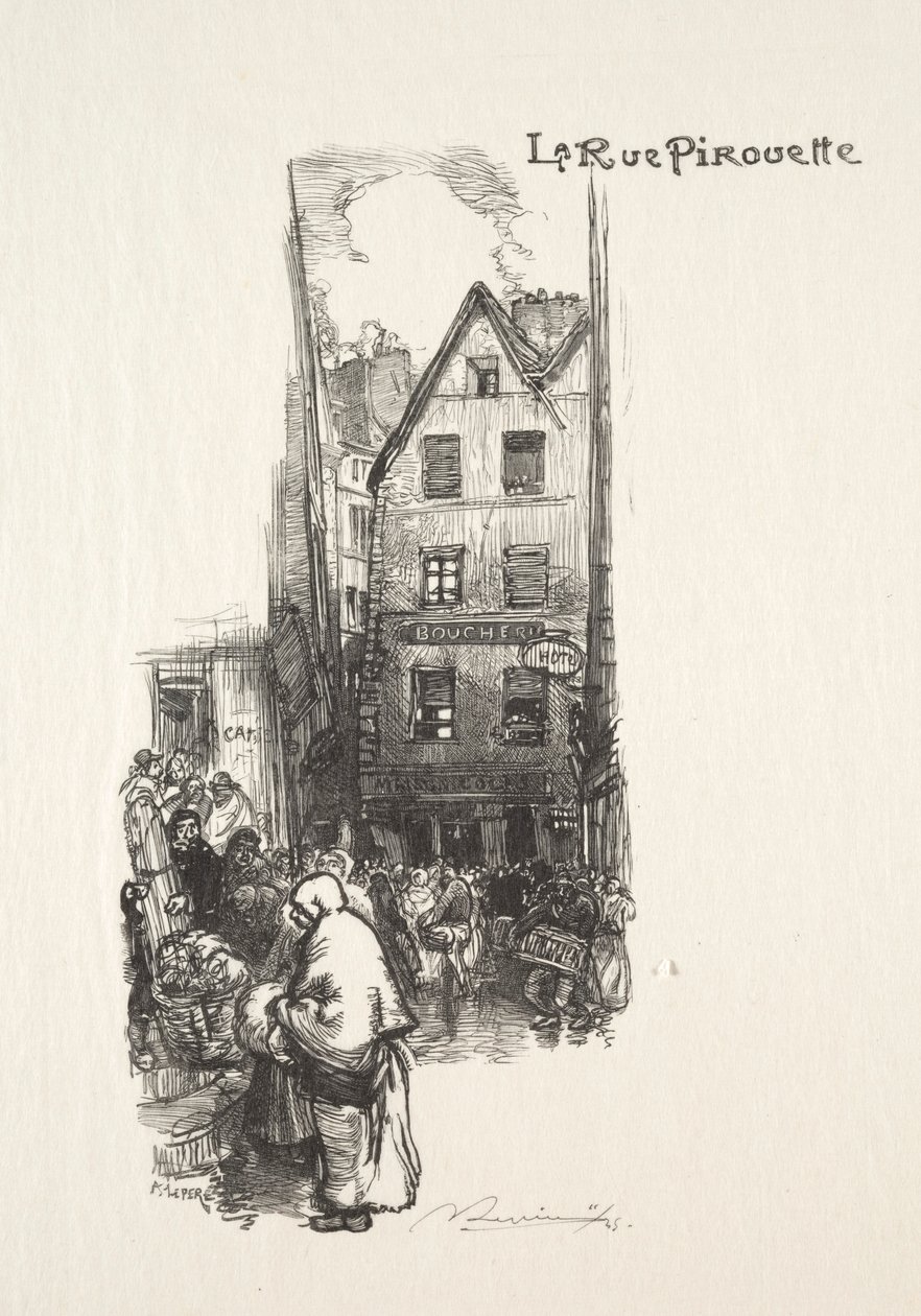 La Rue Pirouette da Auguste Louis Lepère