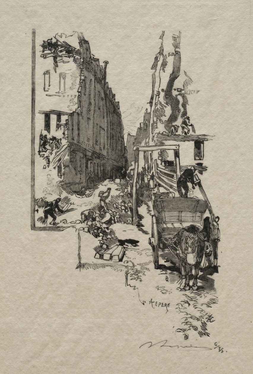 La Rue Victor Cousin da Auguste Louis Lepère