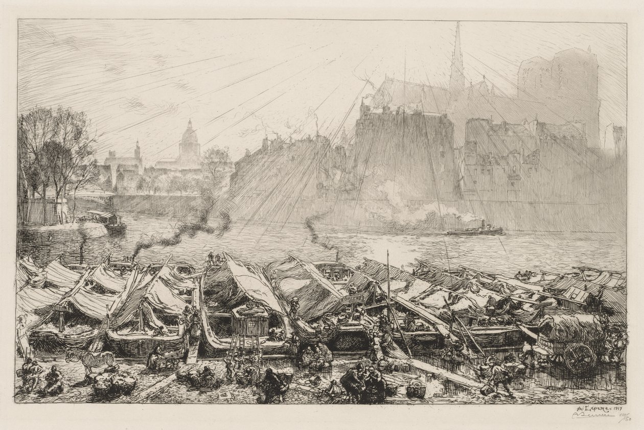 Le Grande Marché aux Pommes da Auguste Louis Lepère