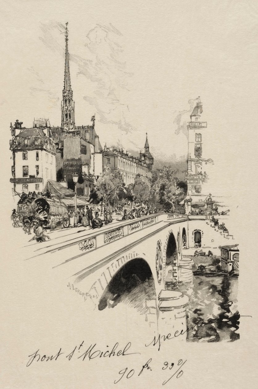 Il Ponte St. Michel da Auguste Louis Lepère