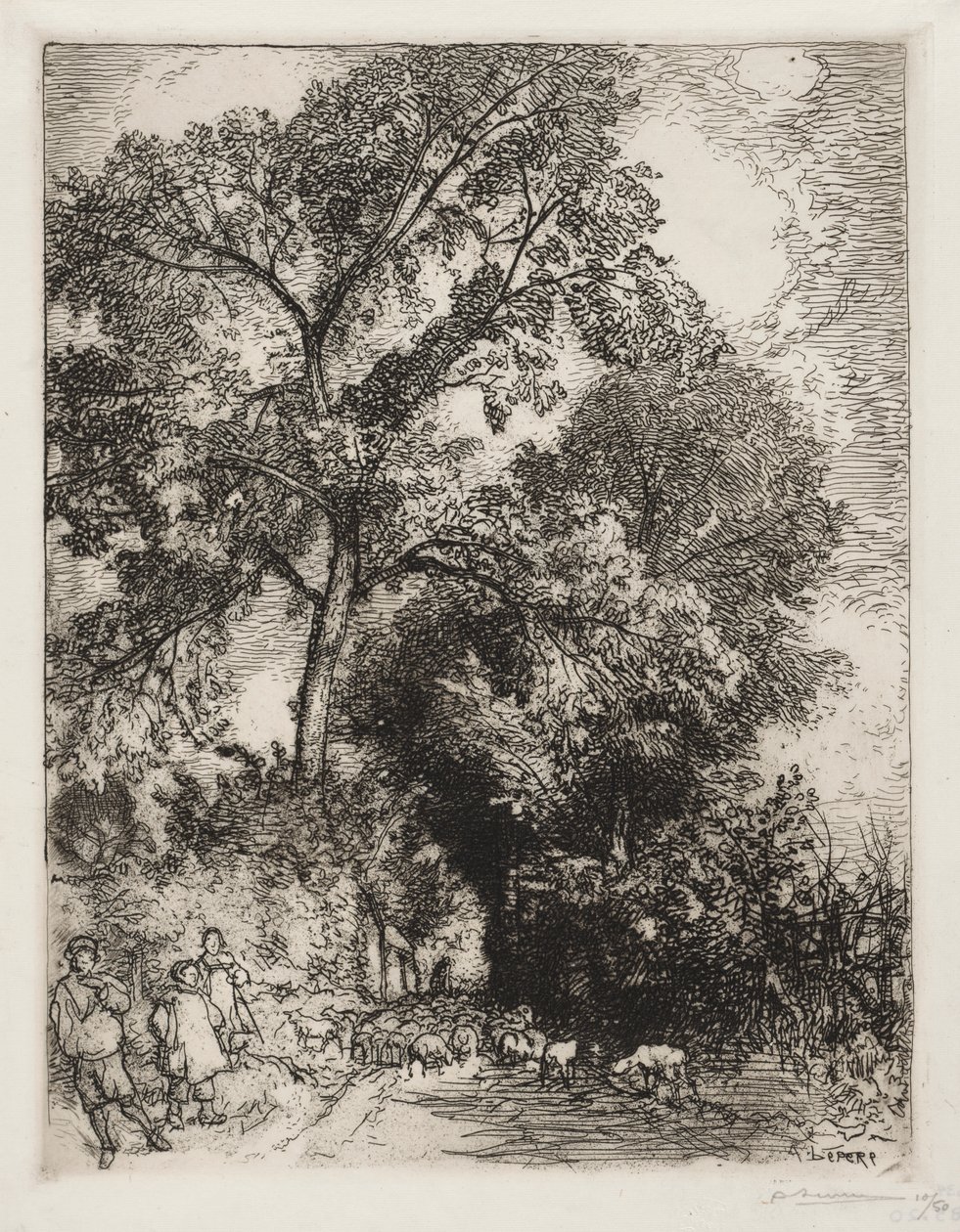 Il ritorno del gregge, Crèvecoeur da Auguste Louis Lepère