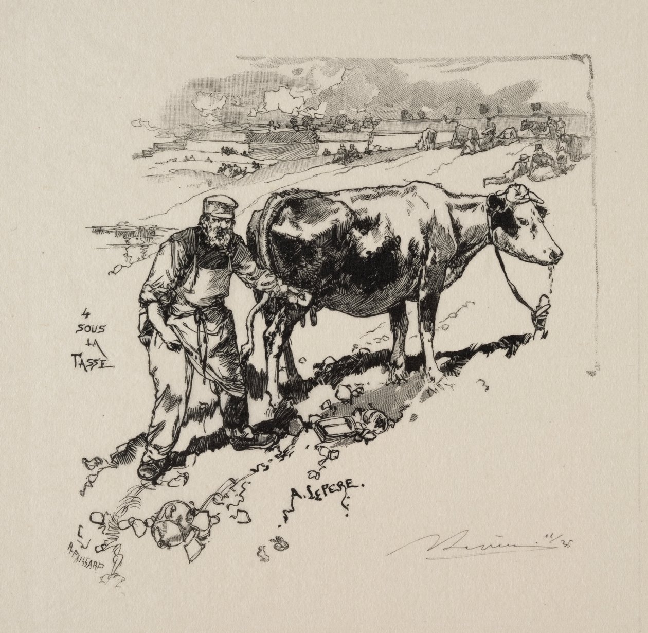 Il venditore di latte da Auguste Louis Lepère