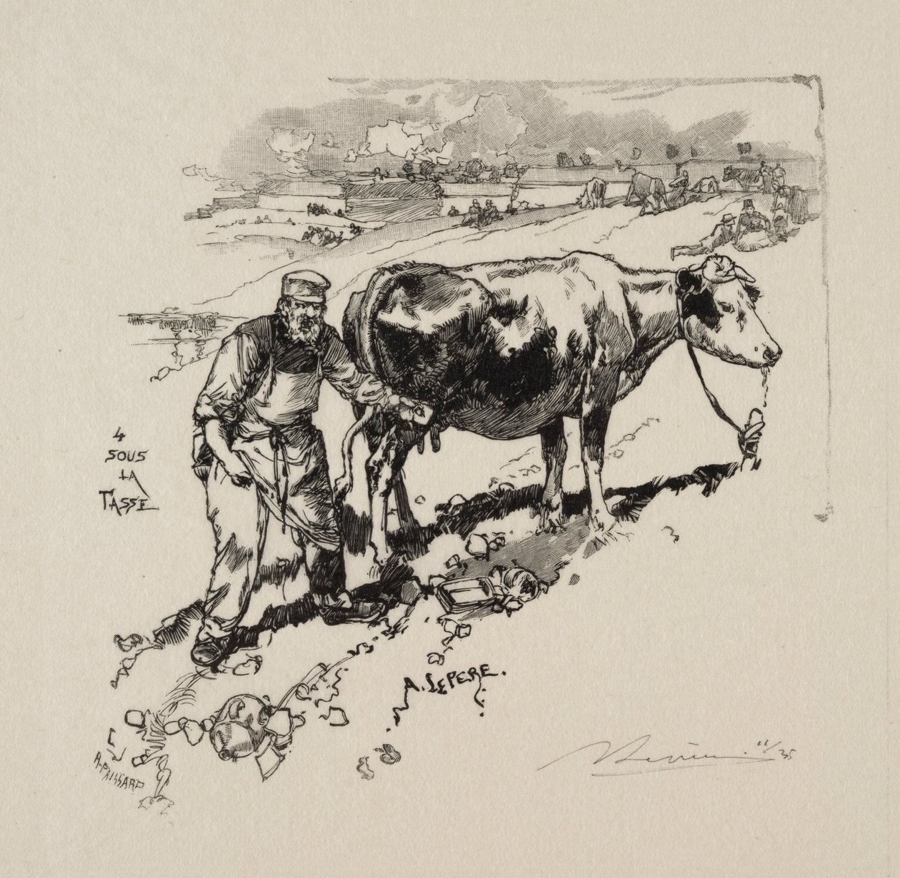 Il venditore di latte da Auguste Louis Lepère