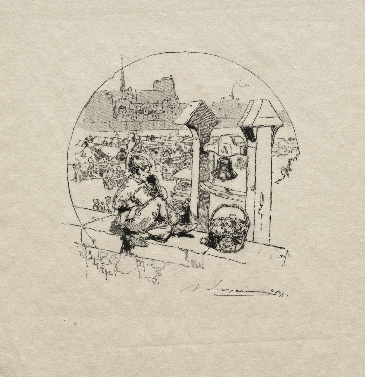 Mercato delle mele, n. 2 da Auguste Louis Lepère