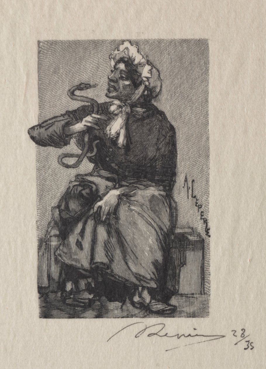 Marchande de Serpents, 1889 da Auguste Louis Lepère