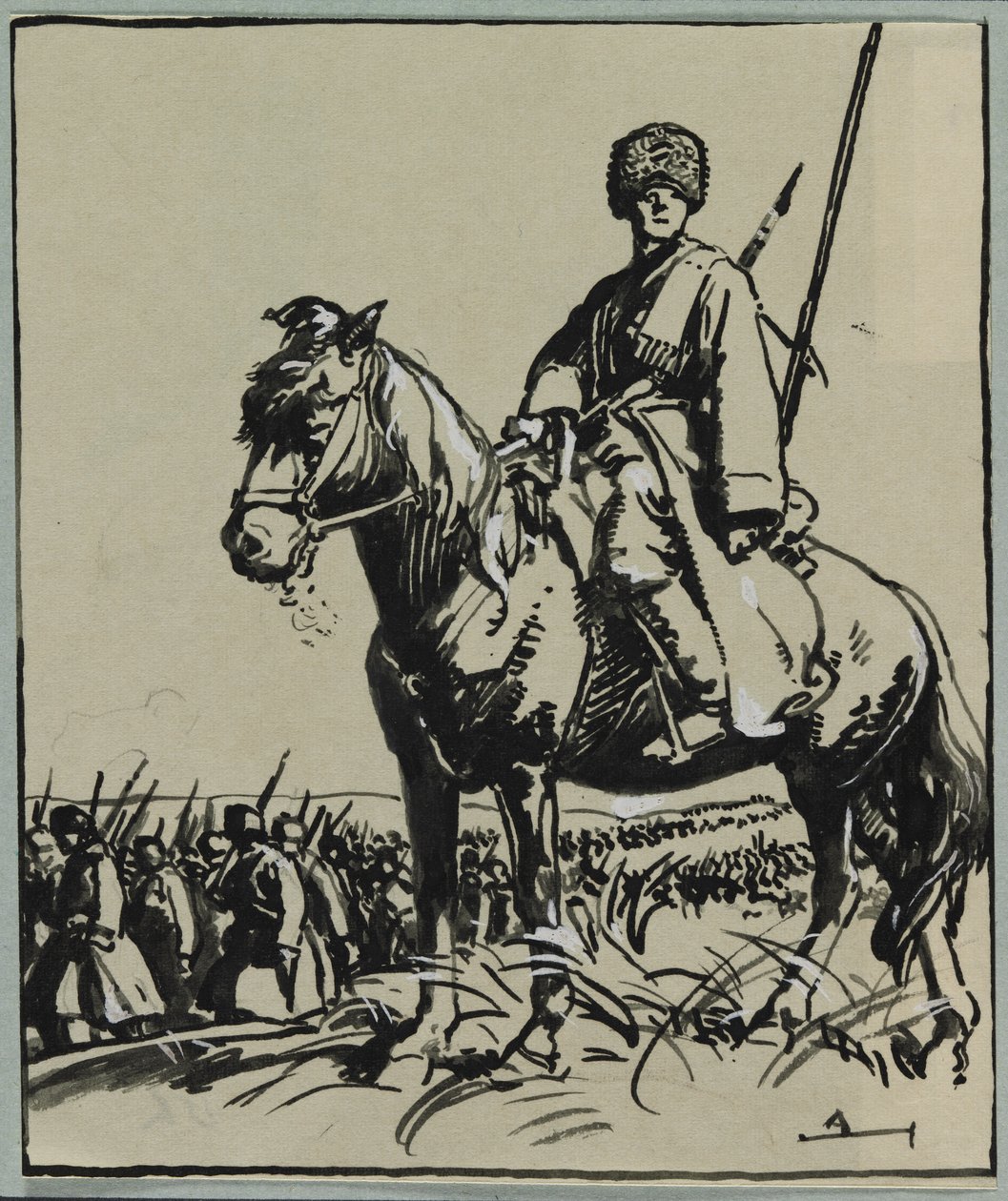 Ufficiale dei Cosacchi da Auguste Louis Lepère
