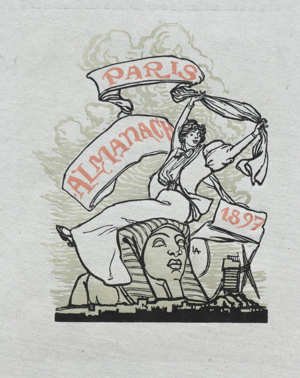 Almanacco di Parigi, 1897: Copertina posteriore, 1897 da Auguste Louis Lepère