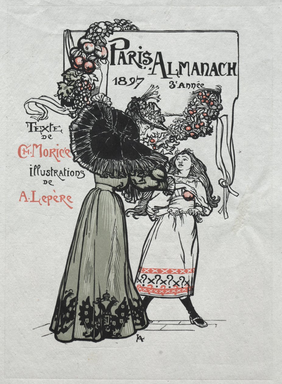 Almanacco di Parigi, 1897: Copertina da Auguste Louis Lepère