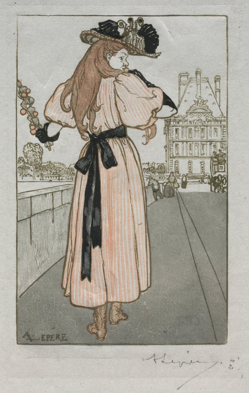 Almanacco di Parigi, 1897: Primavera, 1897 da Auguste Louis Lepère