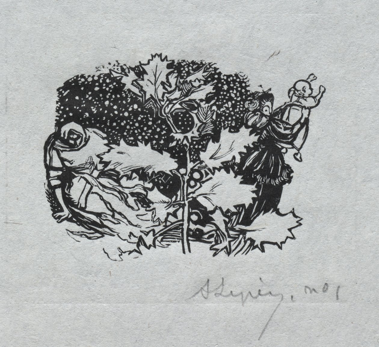 Almanacco di Parigi, 1897: Finale, Inverno da Auguste Louis Lepère