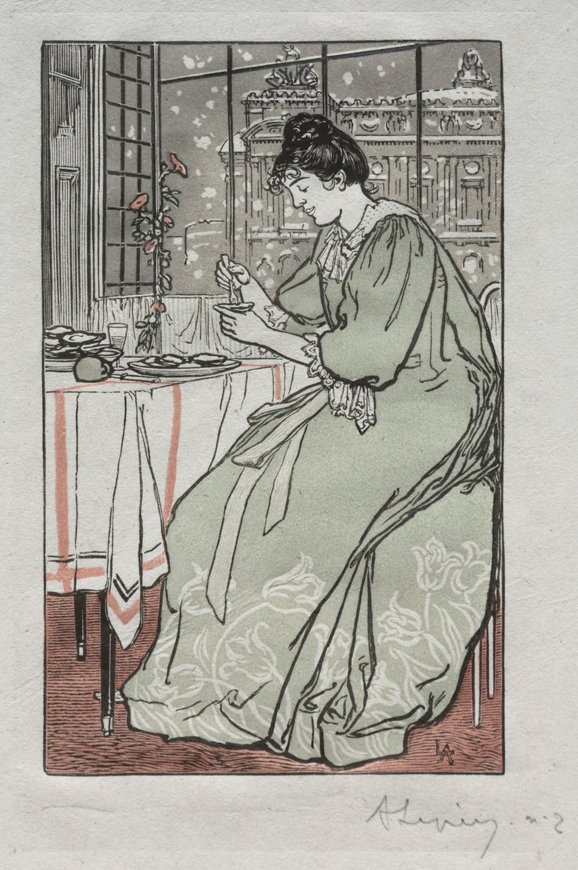 Almanacco di Parigi, 1897: Inverno da Auguste Louis Lepère