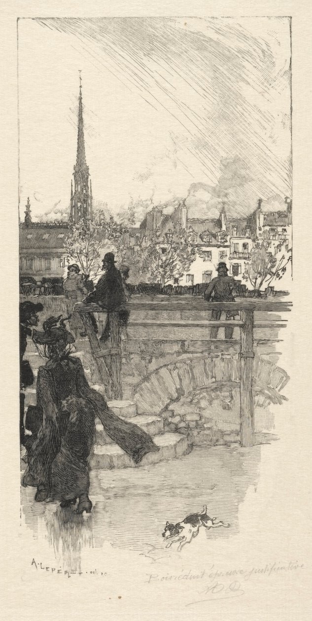 Quai des Grands Augustins, Parigi da Auguste Louis Lepère