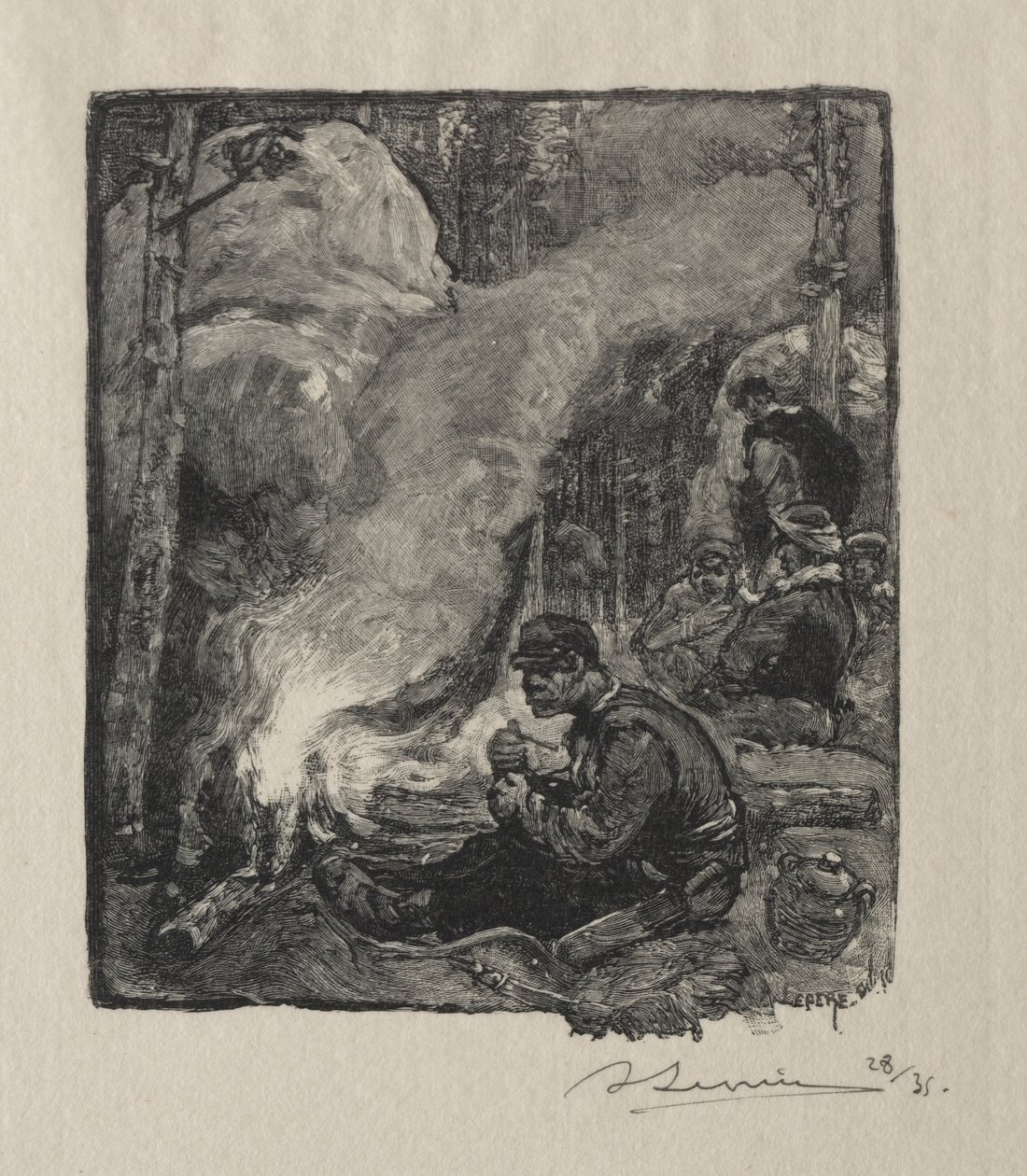 Pasto dei boscaioli da Auguste Louis Lepère
