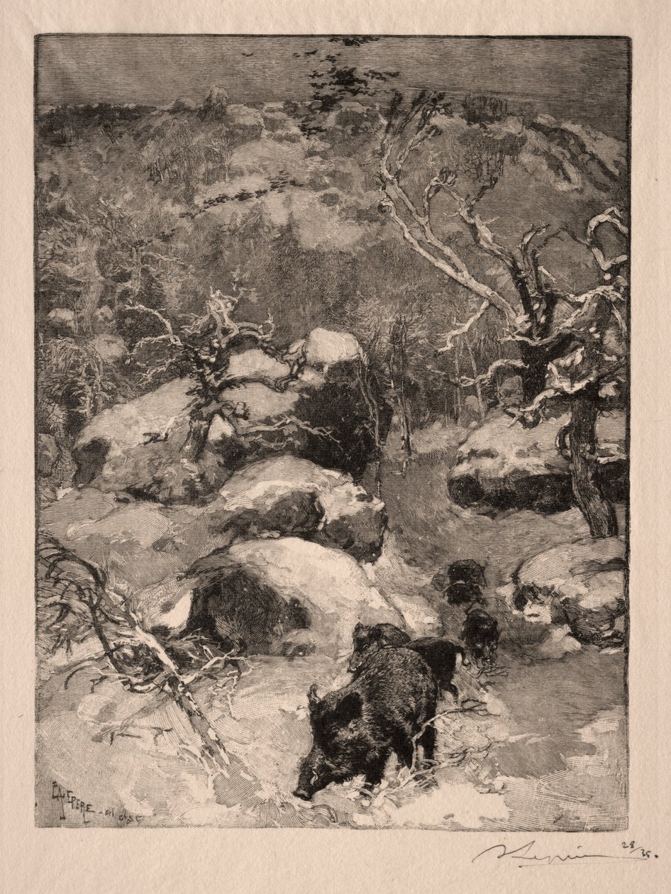 Roccia Cuvier Chatillon da Auguste Louis Lepère