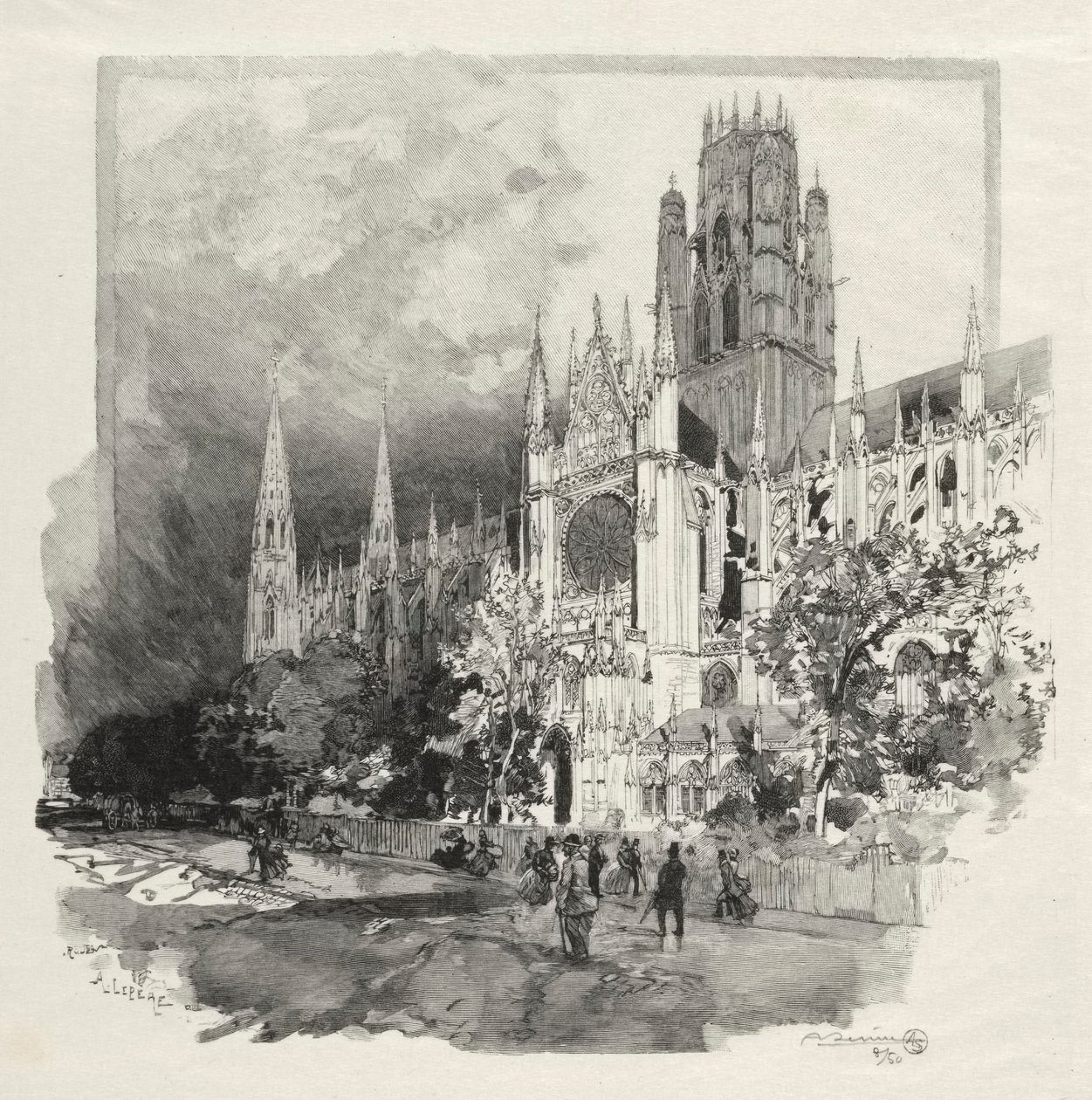 Rouen Illustré: Eglise Saint Ouen da Auguste Louis Lepère