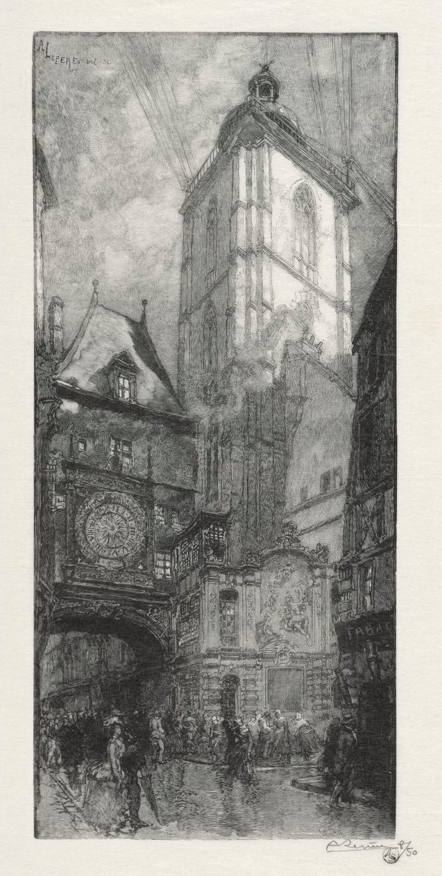 Rouen Illustré: La Gros Horloge da Auguste Louis Lepère
