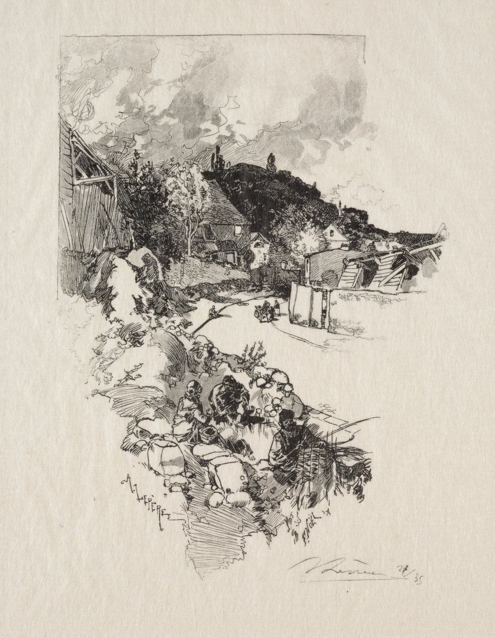 Strada di Versailles da Auguste Louis Lepère