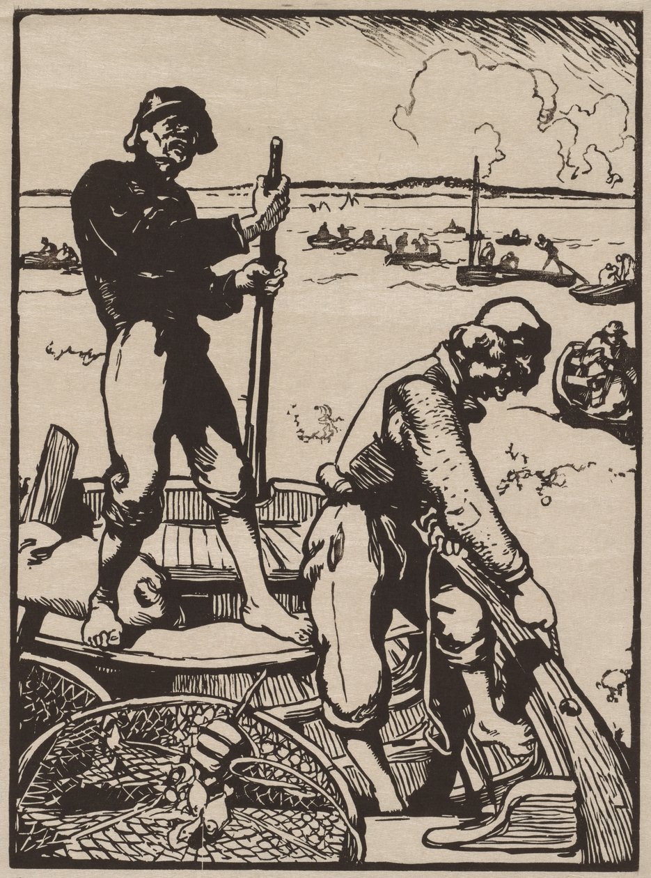 Pescatori di gamberi da Auguste Louis Lepère