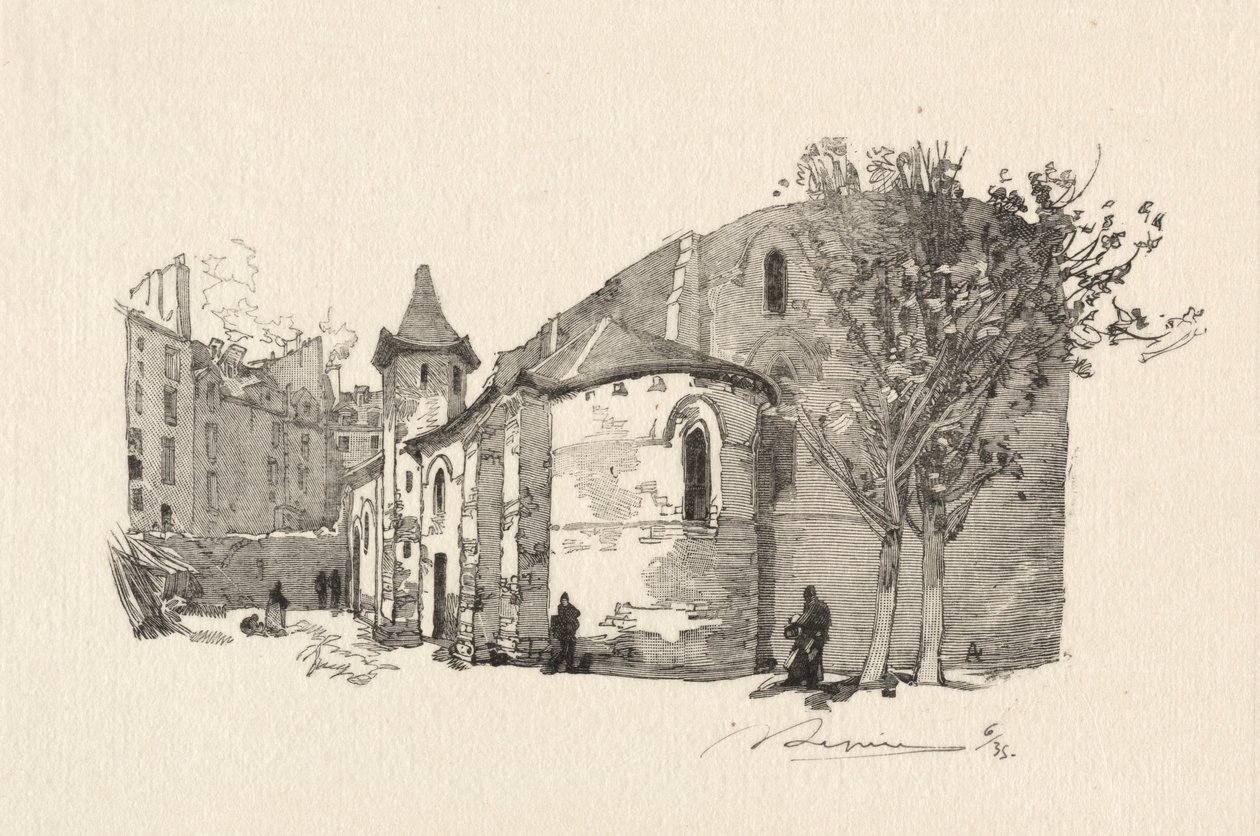 St. Julien le Vauvre, Vista esterna da Auguste Louis Lepère