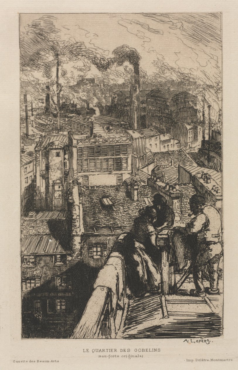 Il quartiere dei Gobelins da Auguste Louis Lepère