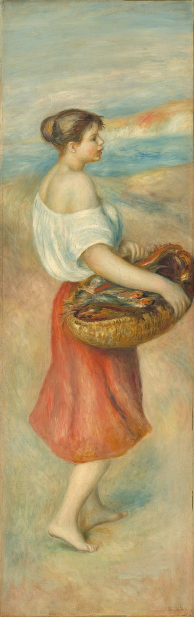 Ragazza con un cesto di pesci da Auguste Renoir