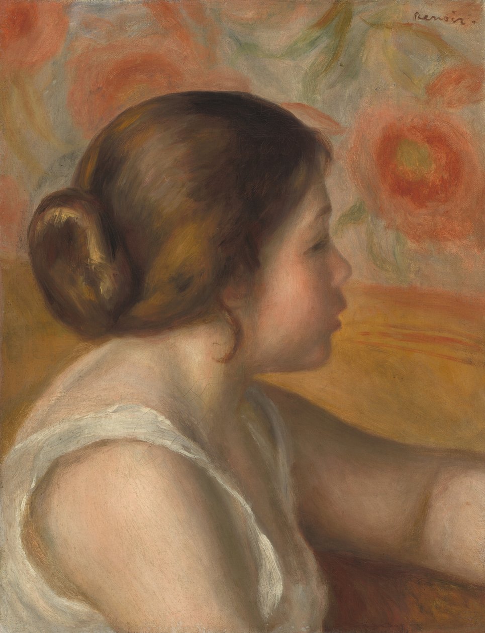 Testa di una giovane ragazza da Auguste Renoir