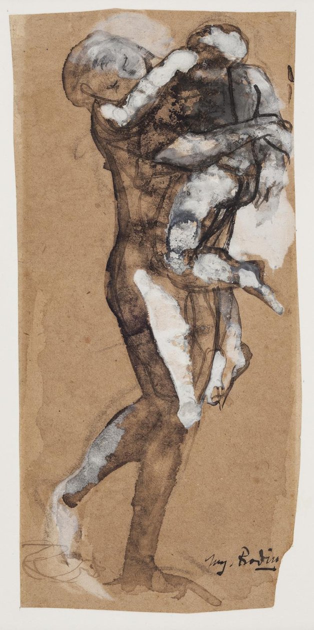 Donna che porta un bambino da Auguste Rodin