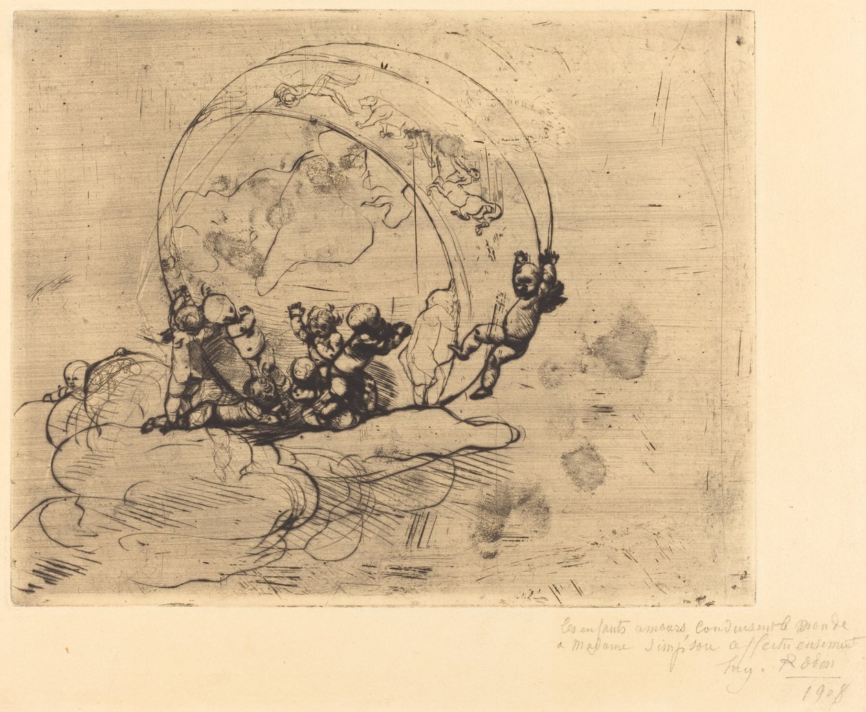 Les Amours Conduisant le Monde da Auguste Rodin