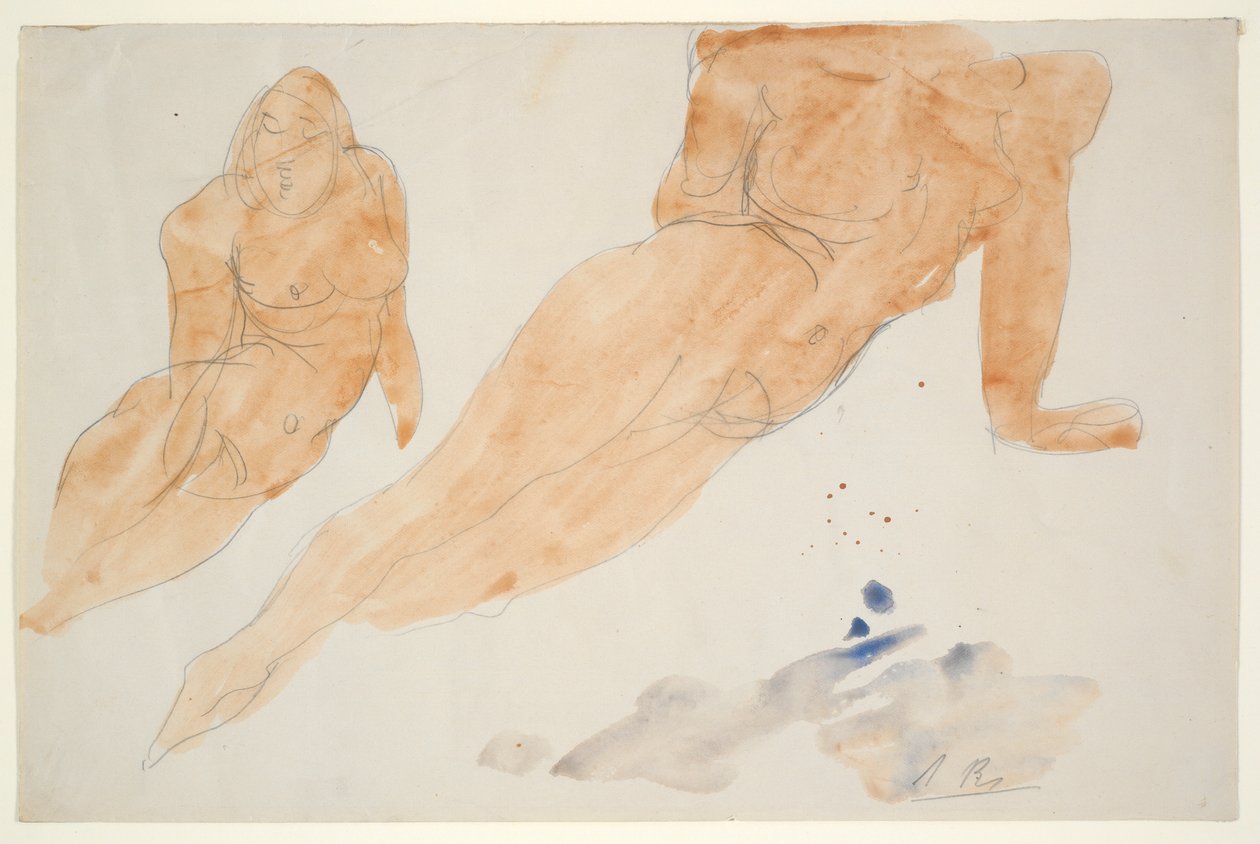 Due nudi reclinati da Auguste Rodin