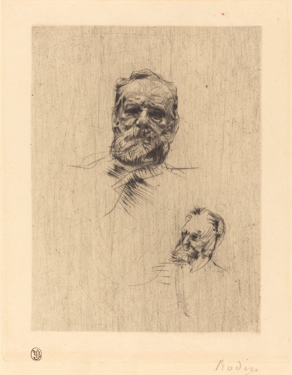 Victor Hugo, di fronte da Auguste Rodin
