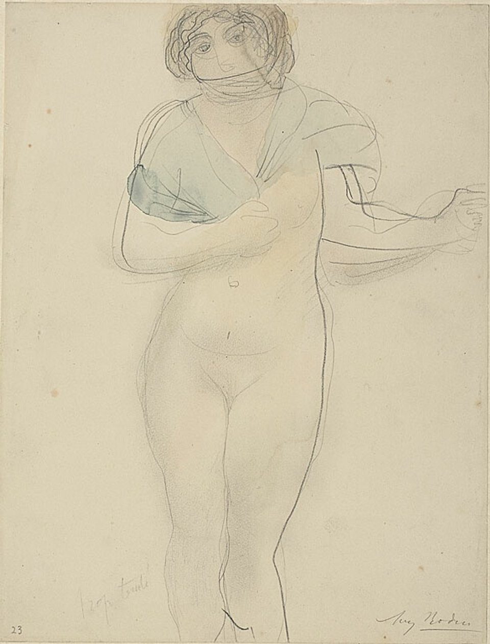 Donna con scialle da Auguste Rodin