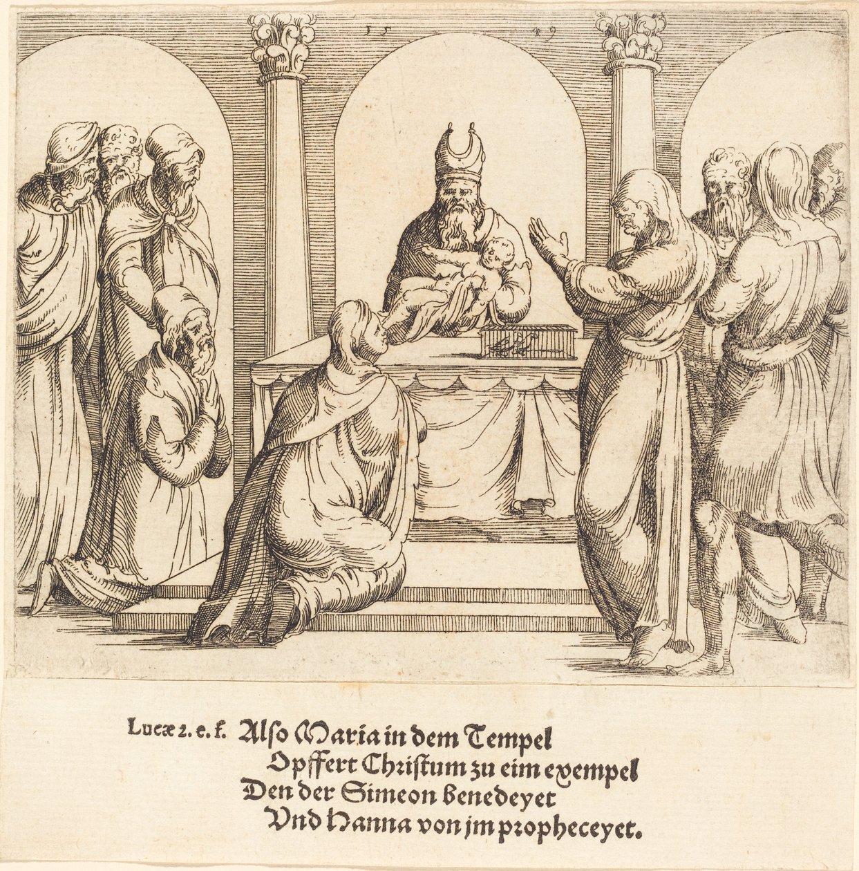 La presentazione al tempio da Augustin Hirschvogel