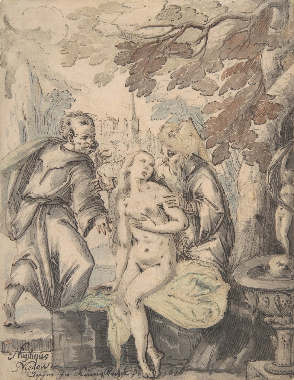Susanna e i vecchioni, 1622-60 da Augustin Medow