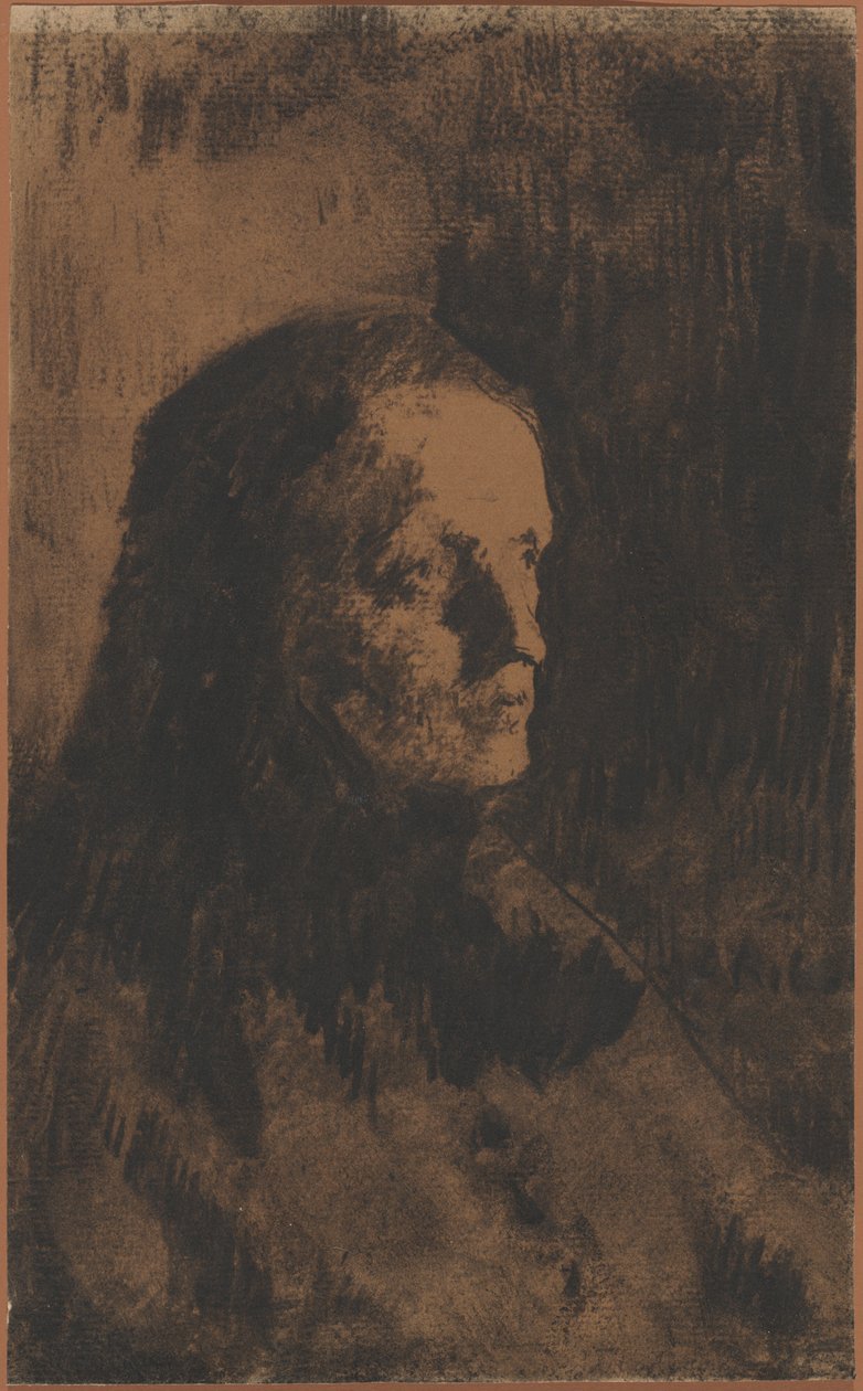 Testa di una vecchia da Augustin Théodule Ribot