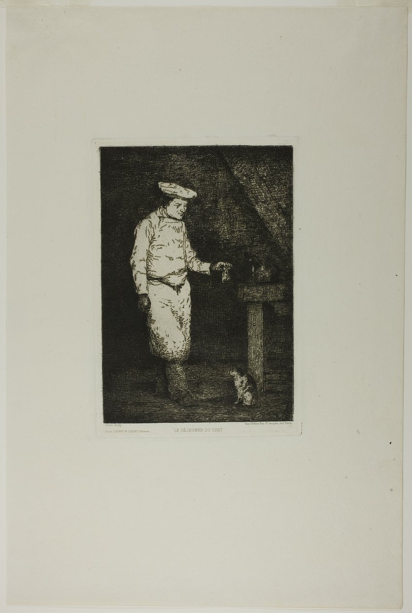 Il pranzo del gatto da Augustin Théodule Ribot