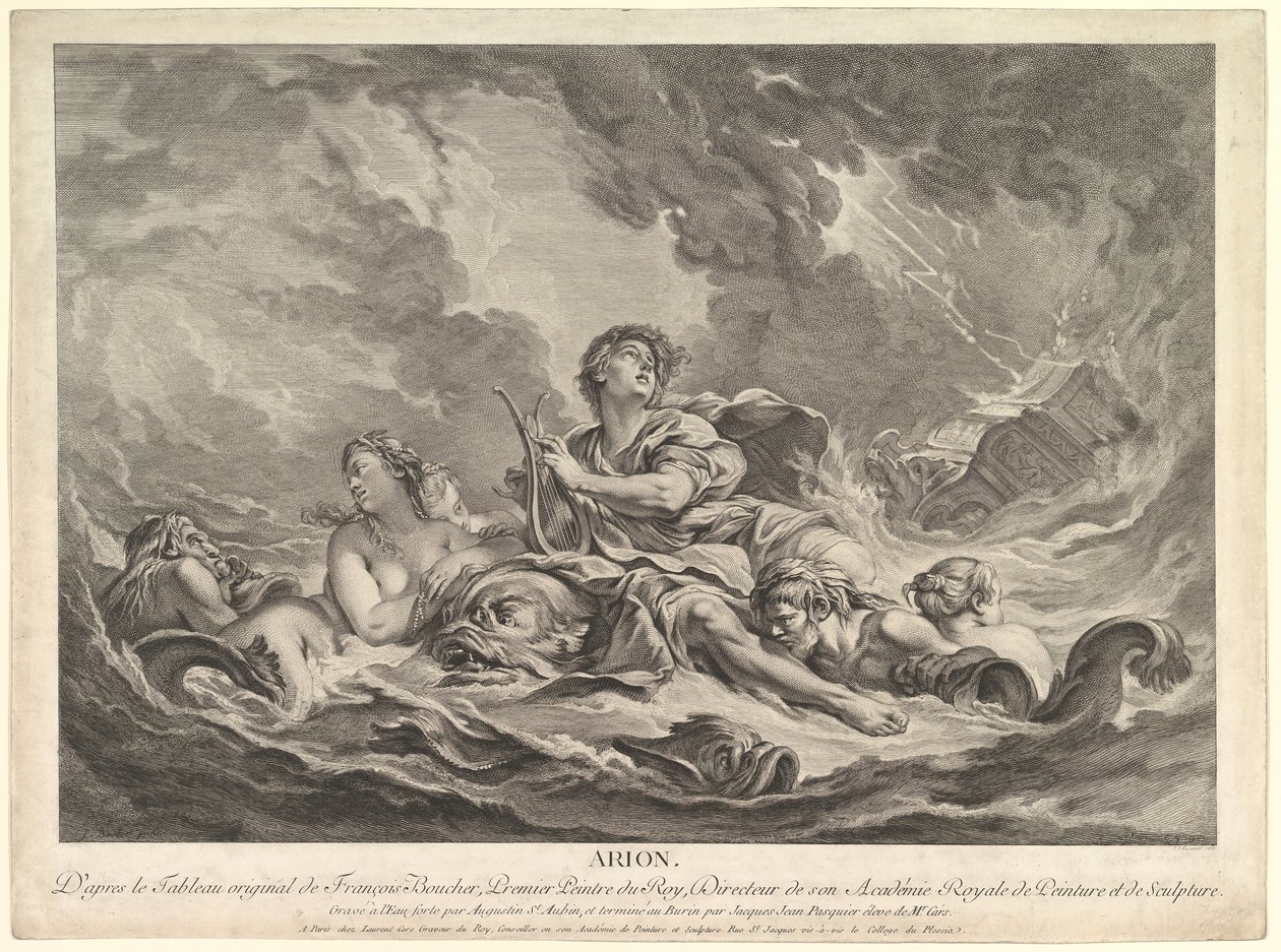 Arione, 1763-66 da Augustin de Saint Aubin