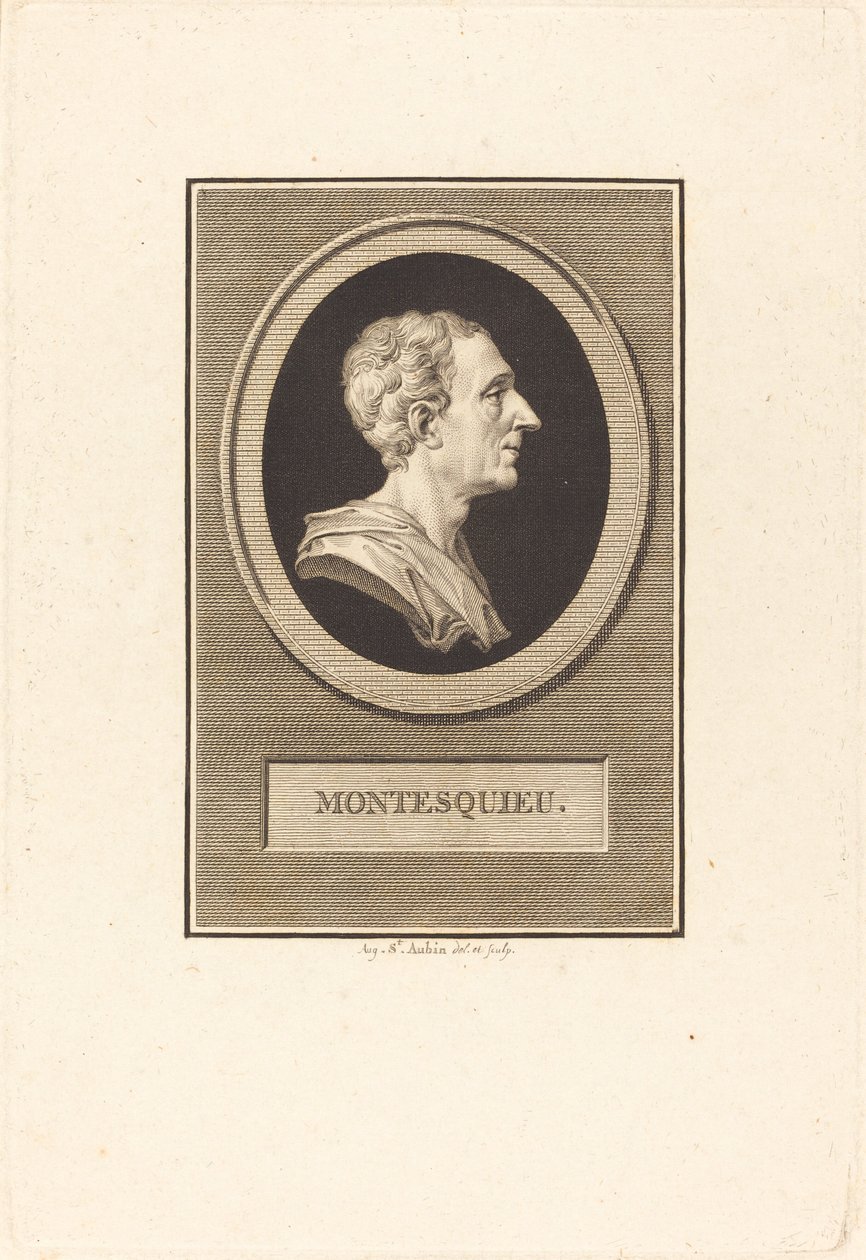 Charles Louis de Secondat Montesquieu da Augustin de Saint Aubin