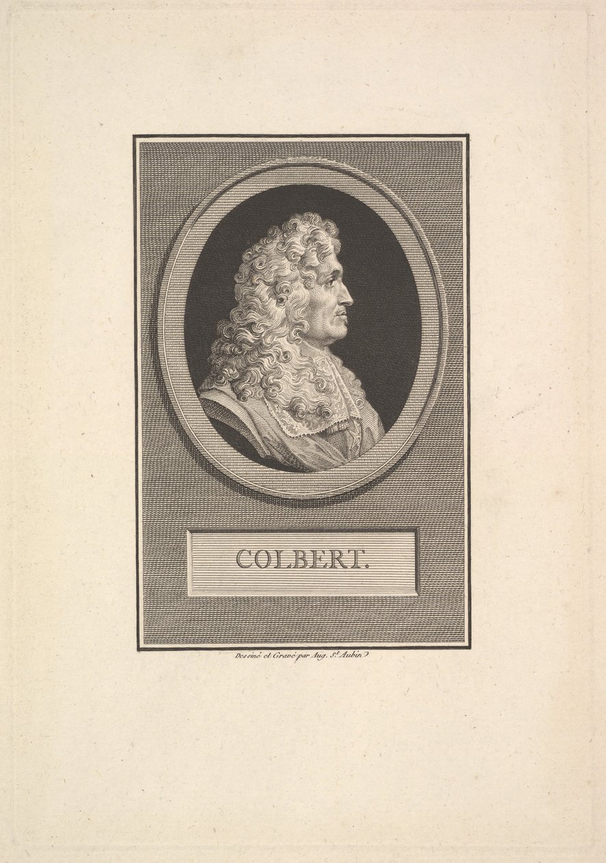 Ritratto di Colbert, 1800 da Augustin de Saint Aubin