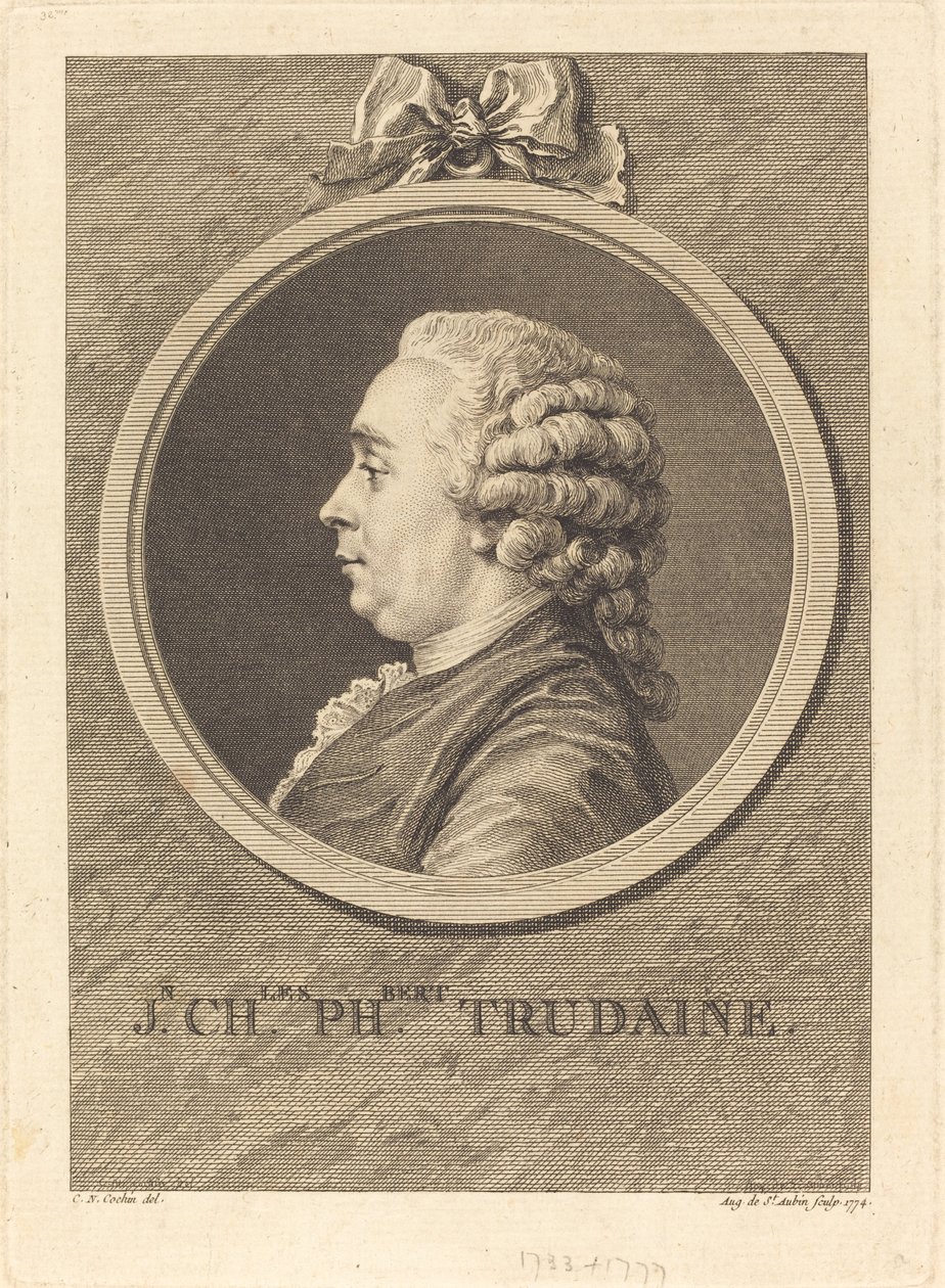 Jean-Charles-Philibert Trudaine da Augustin de Saint Aubin after Charles Nicolas Cochin II