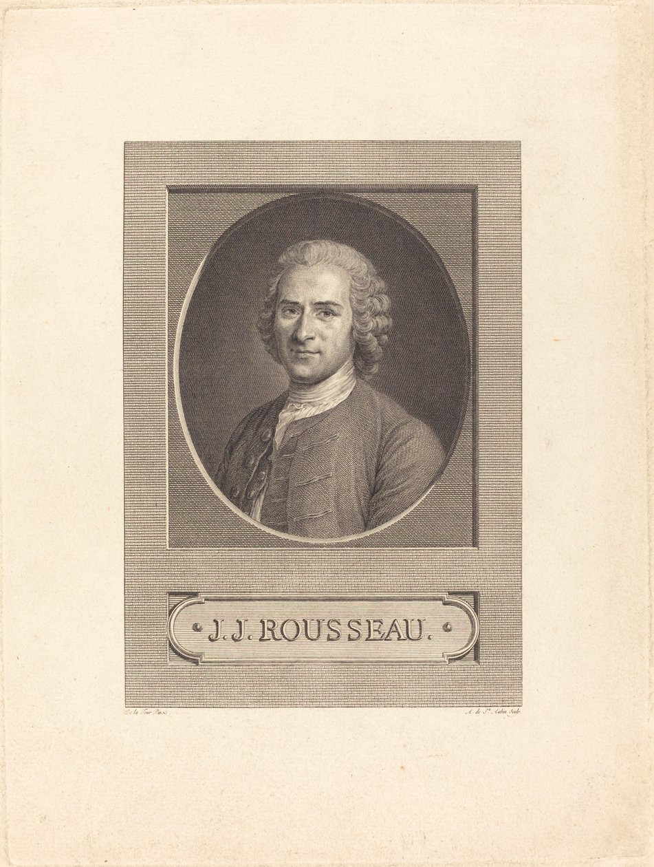 J.J. Rousseau da Augustin de Saint Aubin after Maurice Quentin