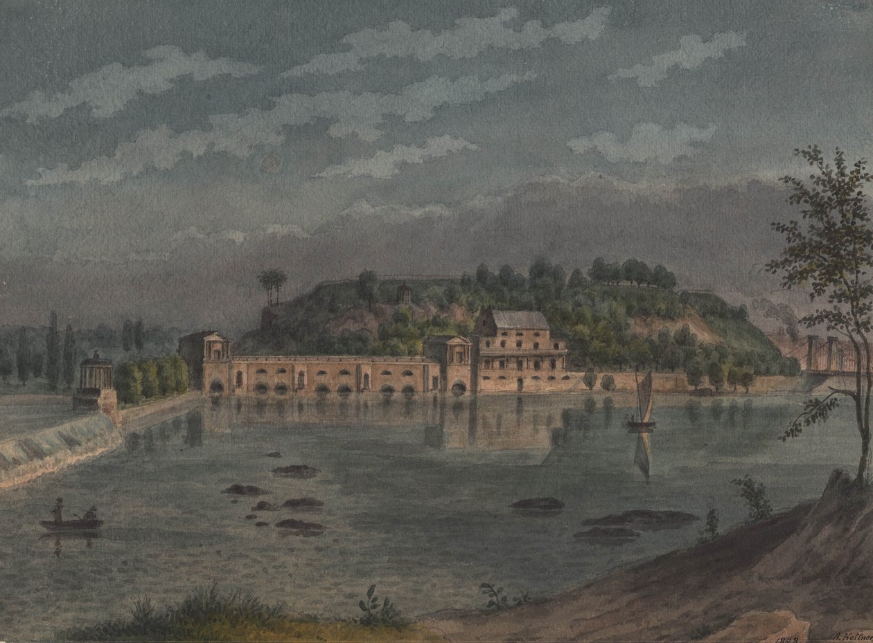 Fairmount Waterworks, Philadelphia, PA, 1848 da Augustus Kollner