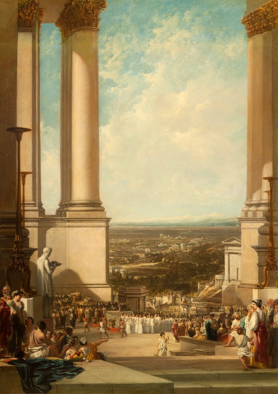 Il tempio di Esculapio, 1837 da Augustus Wall Callcott
