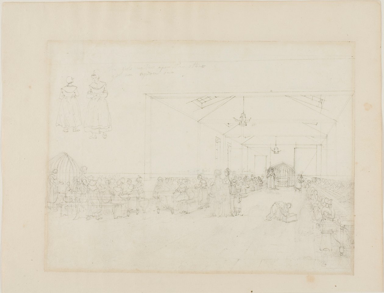 Studio per la sala da pranzo, manicomio da Augustus Charles Pugin